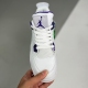 Nike adult air Jordan 4 Retro Metallic Purple white（Euro 47）