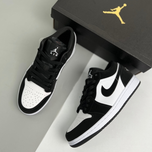 Nike adult Air Jordan 1 Low  Dark black and white