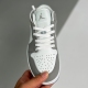 Nike adult air Jordan 1 Low Wolf Grey and white