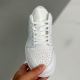 Nike adult Air Jordan 1 Low Triple White Tumbled Leather
