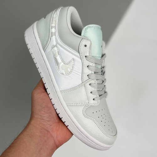 Nike adult air Jordan 1 Low White Camo green