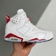 adult 6 Retro Red Oreo white