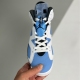 Nike adult air Jordan 6 Retro UNC White and blue