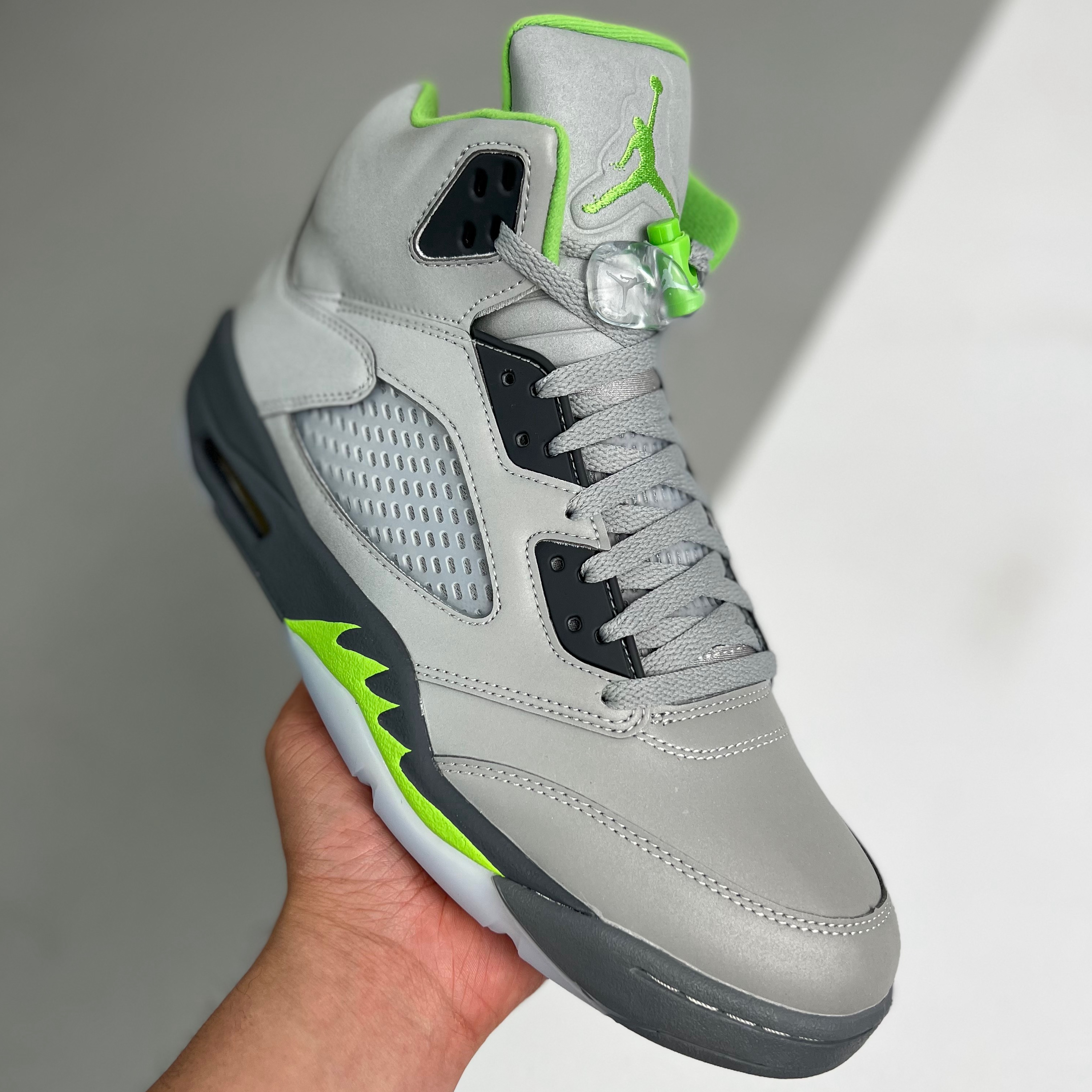 Nike Adult Air Jordan 5 Retro Green Bean (2022) Reflective Grey