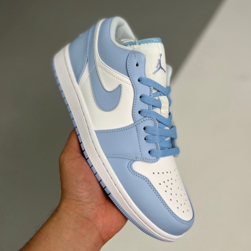 Nike adult air Jordan 1 Low UNC blue and white