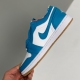 Nike adult air Jordan 1 Low SE Barcelona Cyber Teal blue and white