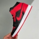 Nike adult air Jordan 1 Mid Banned (2020) black and red