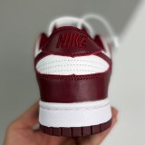 adult Dunk Low Team Red (2022) Red brown and white