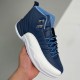 adult 12 Retro Indigo blue and white