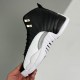 adult 12 Retro Playoffs (2022) black and white