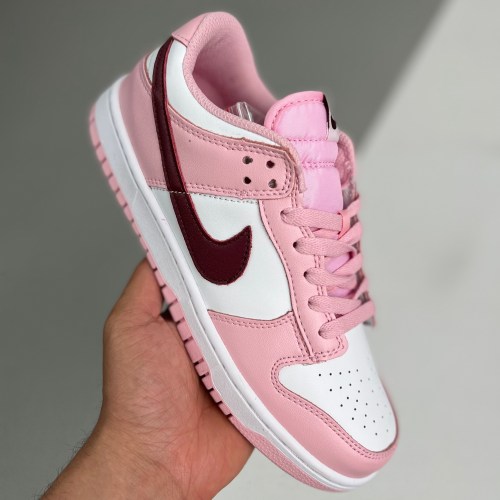 adult Dunk Low Pink Foam White