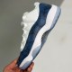 adult 11 Retro Low Snake Navy (2019) white and blue