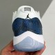 adult 11 Retro Low Snake Navy (2019) white and blue