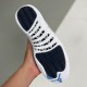 adult 12 Retro Indigo blue and white