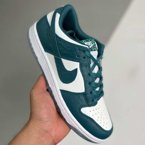 adult Dunk Low Ocean green and white