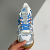 OFF-WHITE x adult Air Rubber Dunk UNC silver and blue