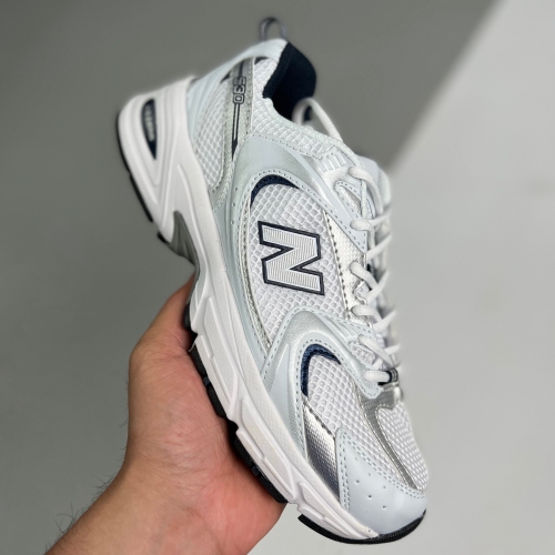 New Balance adult 530 White Silver Navy