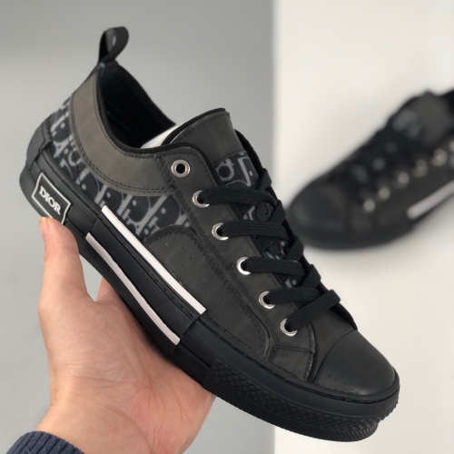 Dior adult B23 Low Top Logo Oblique Sneakers shoes black
