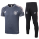 Adidas Germany 2021 Mens Soccer Jersey Quick Dry Casual Short Sleeve trousers suit grey