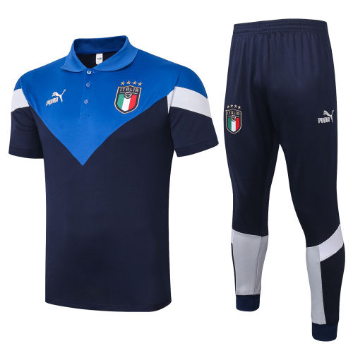 Puma Italy 2021 Mens Polo Shirts Soccer Jersey Shirt Quick Dry Casual Short Sleeve trousers suit