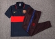 Nike FC Barcelona 2021 Mens Polo Shirts Soccer Jersey Shirt Quick Dry Casual Short Sleeve trousers suit sapphire red