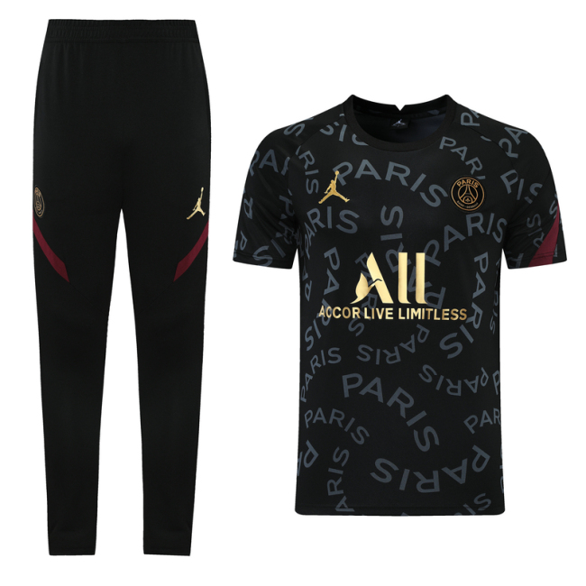 Jordan Paris Saint-Germain F.C. Mens Shirts Soccer Jersey Shirt Quick Dry Casual Short Sleeve trousers suit trousers black