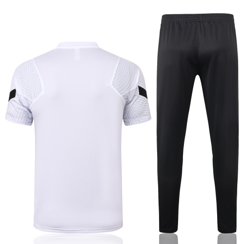 Jordan Paris Saint-Germain F.C. 2021 Mens Shirts Soccer Jersey Shirt Quick Dry Casual Short Sleeve trousers suit trousers white