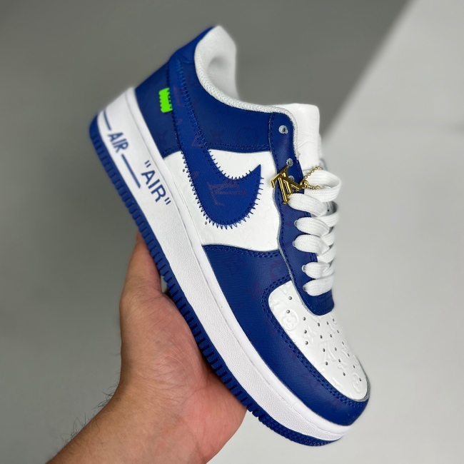 adult Air Force 1 Low By Virgil Abloh shoes White Blue
