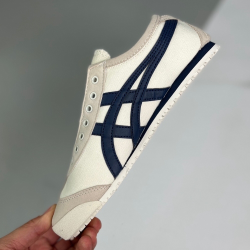 ASICS adult Onitsuka Tiger Mexico 66 beige and dark blue