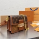 Louis Vuitton Dauphine Chain Wallet original Monogram Reverse Brown 25cm