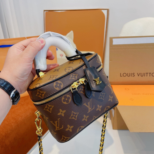 Louis Vuitton original Vanity Monogram Reverse PM Brown 18X10X13cm