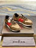 adult H383 men's casual shoes green red