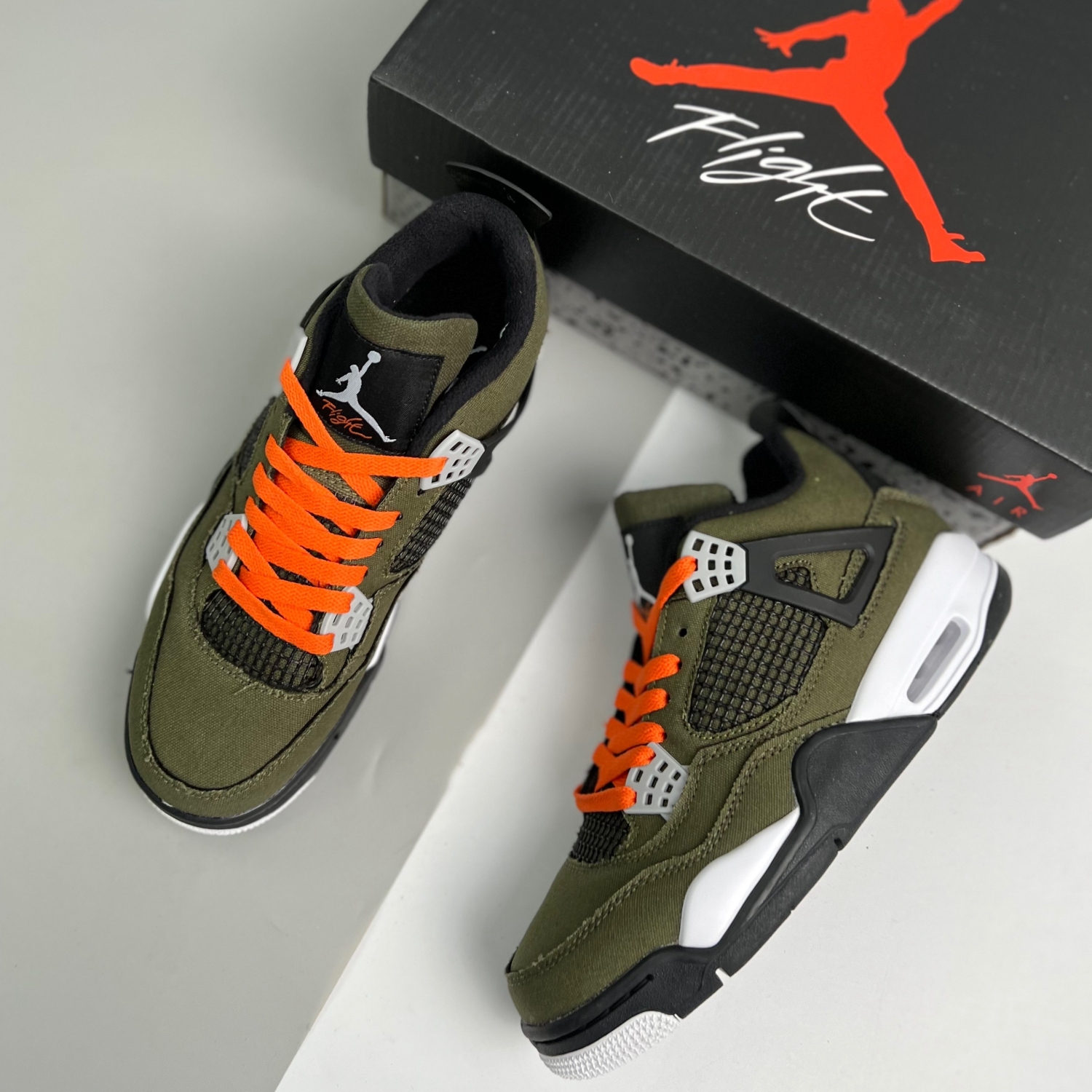 Nike adult air Jordan 4 Retro Olive Canvas green