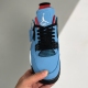Travis Scott x Nike Air Jordan 4 Retro Cactus Jack adult blue