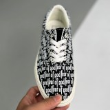 adult low top casual canvas shoes black white