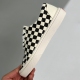 Vans adult Vault OG Era LX asymmetrical checkerboard low top skateboard shoes black beige