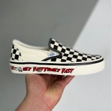 adult Anaheim Factory Slip-On checkerboard Low-Top Casual Skateboard checkered Shoes black white
