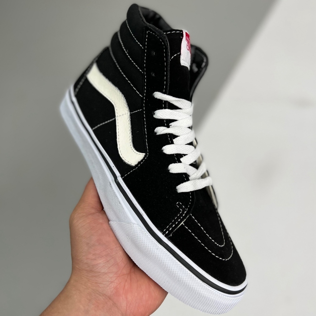 adult SK8-Hi Slim High Top Fashion Casual Skateboard Shoes black