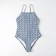 adult women's one-piece swimsuit blue BBR18