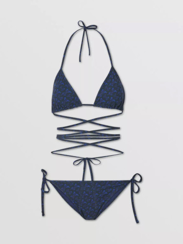 adult women's split swimsuit bikini blue BBR17