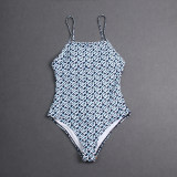 adult women's one-piece swimsuit blue BBR18