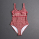 adult women's one-piece swimsuit red DR44