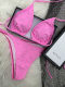 adult women's split swimsuit bikini pink GU22
