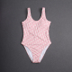 adult women's one-piece swimsuit pink DR36