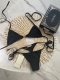 adult women's split swimsuit bikini black GU44