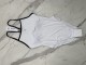 adult women's one-piece swimsuit white CH32