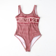 adult women's one-piece swimsuit red DR44