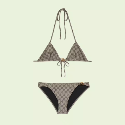 adult women's split swimsuit bikini grey GU43