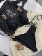 adult women's split swimsuit bikini black PH05