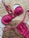 Women's split swimsuit bikini pink PH13